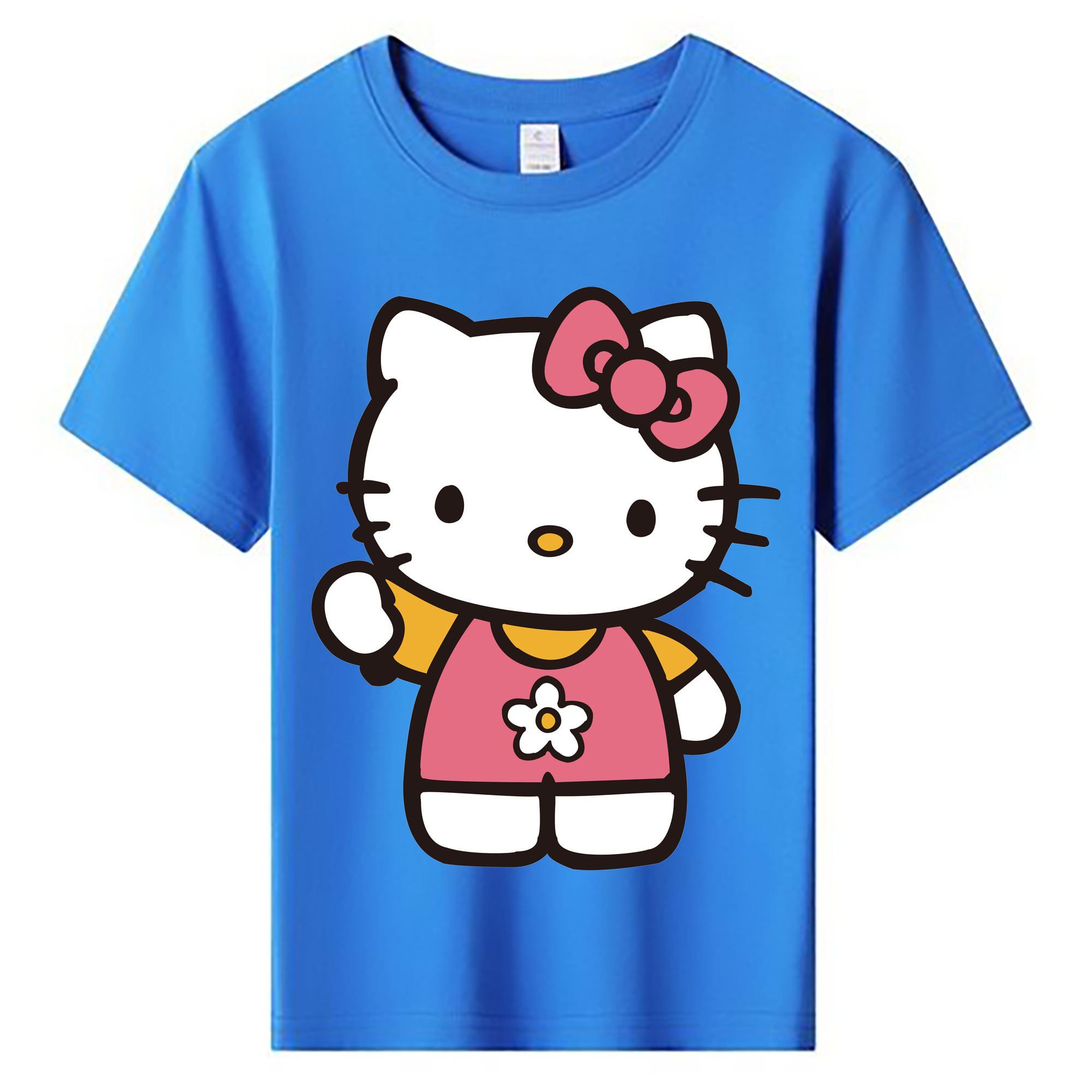 （画像用） Hello Kitty ハローキティ 綿100％キッズTシャツ（フロントプリント）